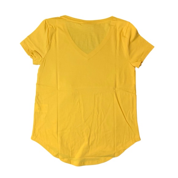 Style & Co Women's Corn Yellow V-Neck T-Shirt size Xsmall - Picture 2 of 4